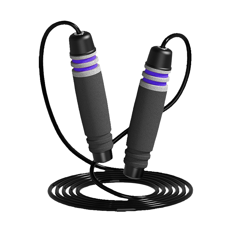 TS-3 Single Head Color/7 Groove Drum Shape Sponge Handle Jump Rope Para sa Matanda