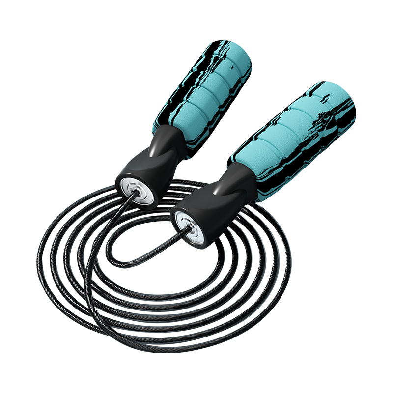 TS-4 Color Graffiti/Single Color Foam Sponge Handle Jump Rope Para sa Matanda